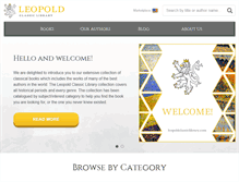 Tablet Screenshot of leopoldclassiclibrary.com